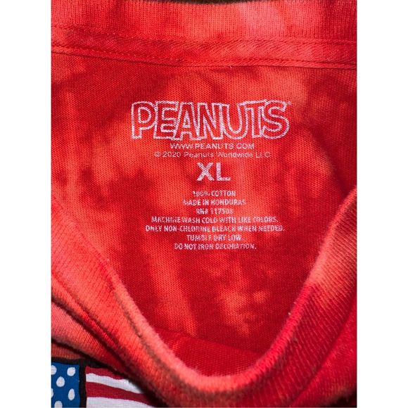 Peanuts American Flag Bleached Tee - Picture 3 of 3
